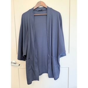 Grace Karin‎ Navy Blue Waffle Knit Dolman Sleeve Cardigan Size Large